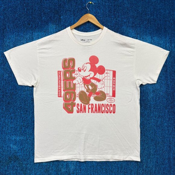 Disney x San Francisco 49ers Mickey Mouse Oversized Tee L - Picture 1 of 4